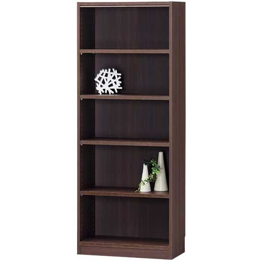 乐天商城 - タナリオ 本棚 木製ラック 大型シェルフ 高さ150cmタイプ ダークブラウン