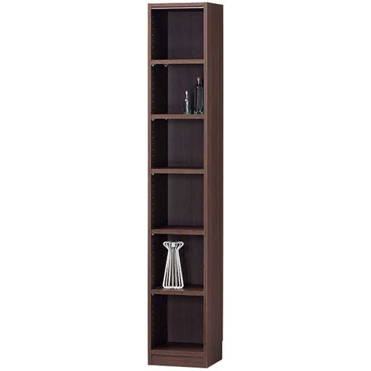 乐天商城 - タナリオ 本棚 木製ラック スリムタイプ シェルフ ダークブラウン