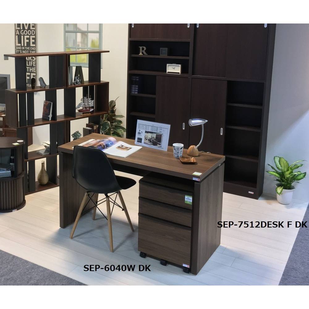 【セパルテック】デスク用アンダーワゴン SEP-6040W DK ダークブラウン