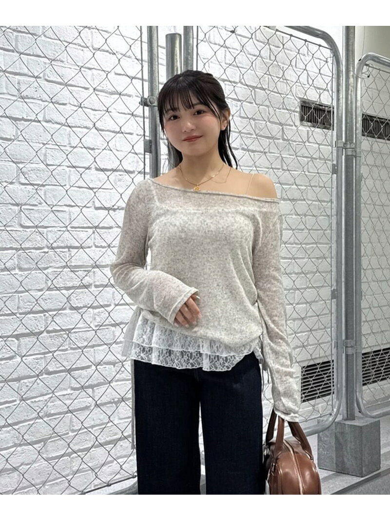 メランジドロストレースティアードキャミセット FREE'S MART フリーズ マート トップス カットソー・Tシャツ ブラウン グレー ブラック【先行予約】*【送料無料】[Rakuten Fashion]