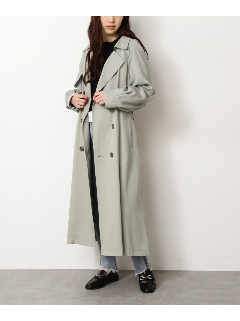 正規激安 Fashion Sシリーズ対応商品 テンセル抜け襟トレンチコート Free S Mart フリーズ マート コート ジャケット コート ジャケットその他 パープル ベージュ グリーン 先行予約 送料 Smartfarmthailand Com