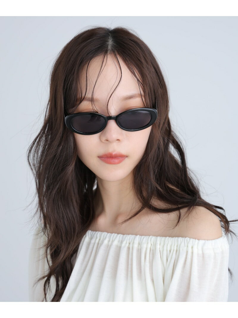 オーバルサングラス FREE'S MART フリーズ マート ファッション雑貨 その他のファッション雑貨 ブラック ブラウン[Rakuten Fashion]