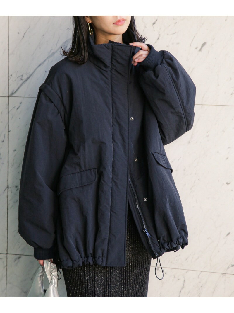 【SALE／20%OFF】袖取り外し2Way中綿モンスターコート FREE'S MART フリーズ マート ジャケット・アウター その他のジャケット・アウター ブラック ホワイト【RBA_E】【送料無料】[Rakuten Fashion]