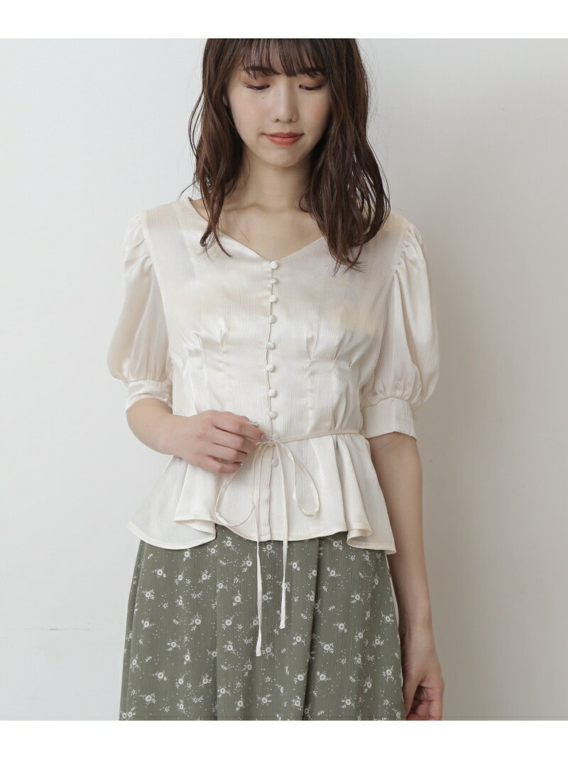 【SALE／70%OFF】ウエストタック楊柳ブラウス FREE'S MART フリーズ マート トップス シャツ・ブラウス ピンク ブラック ホワイト【RBA_E】[Rakuten Fashion]