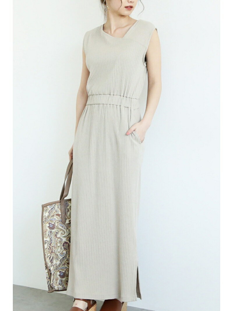 【SALE／40%OFF】◆アシメリブカットソーブラウジングワンピース FREE'S MART フリーズ マート ワンピース・ドレス ワンピース カーキグリーン ブルー ブラック ベージュ【RBA_E】[Rakuten Fashion]