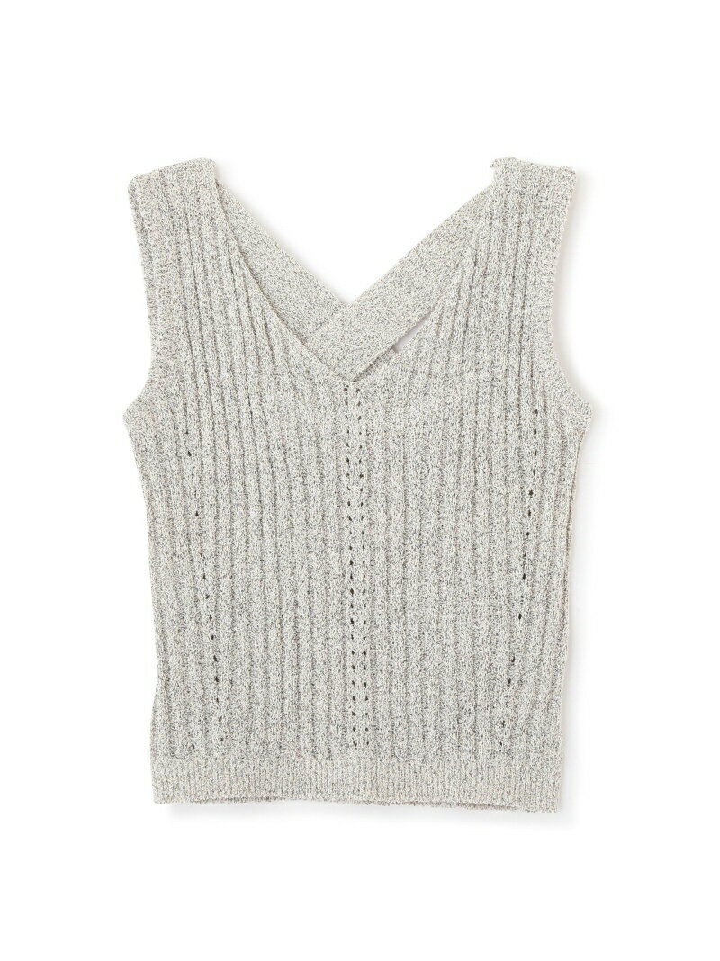 ブークレバッククロスニットタンクトップ FREE'S MART フリーズ マート ニット ニットその他 ホワイト ベージュ ブラウン【先行予約】*[Rakuten Fashion]