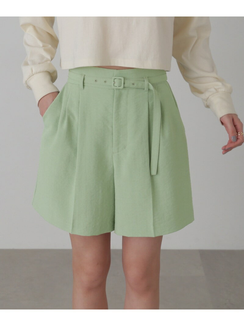 Nylon, Rayon, Polyester - 【SALE／50%OFF】[低身長サイズ/Sシリーズ]気流染めベルト付ショートパンツ FREE'S MART フリーズ マート パンツ その他のパンツ グレー ベージュ グリーン【RBA_E】[Rakuten Fashion]