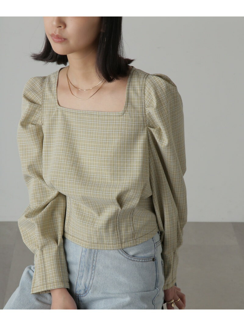 【SALE／60%OFF】スクエアネックボリュームスリーブ長袖ブラウス FREE'S MART フリーズ マート トップ..