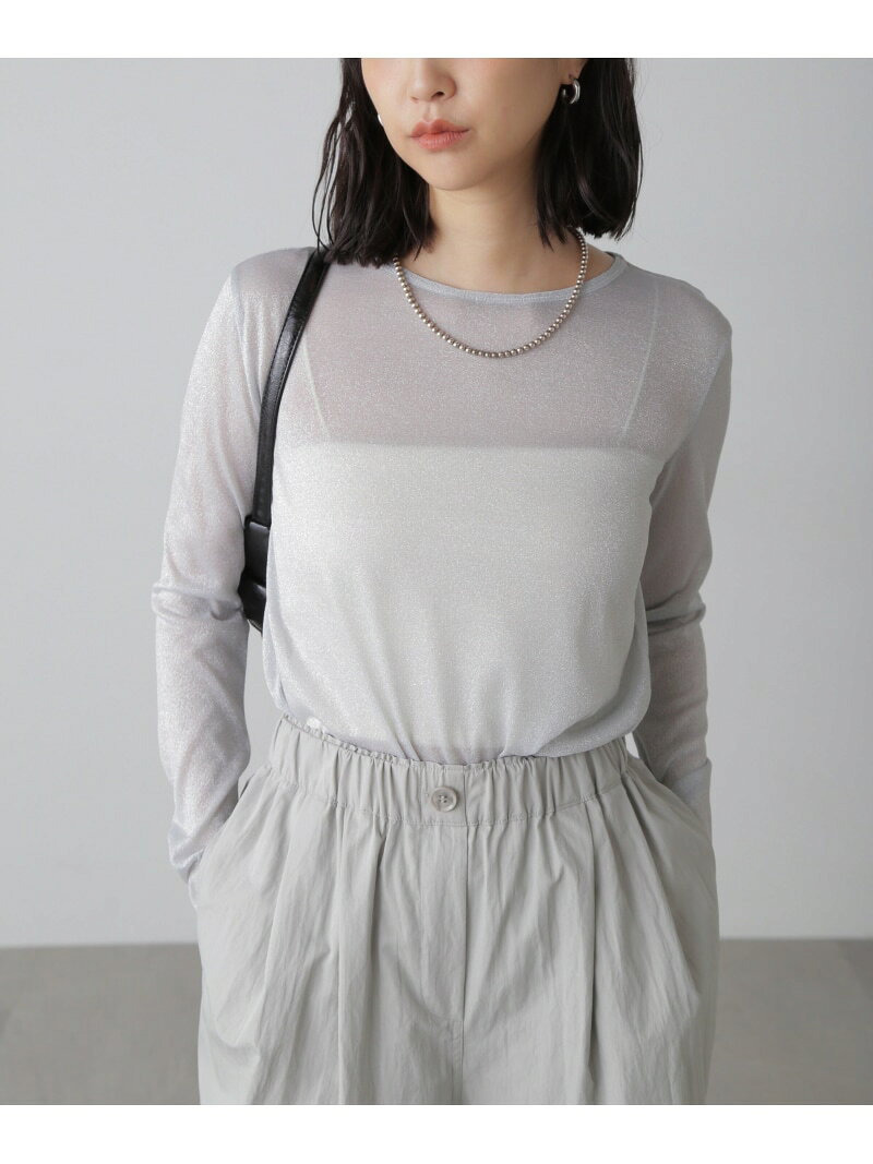 【SALE／70%OFF】クルーネックラメカットソー FREE'S MART フリーズ マート トップス カットソー・Tシャツ ブラック グレー パープル【RBA_E】[Rakuten Fashion]