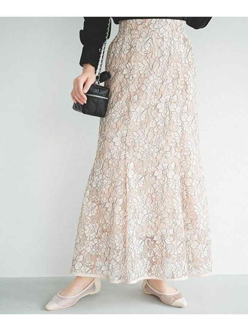 【SALE／55%OFF】追加 [Sシリーズ対象商品]配色レースマーメイドスカート FREE'S MART フリーズ マート スカート その他のスカート ベージュ ブラック ブルー【RBA_E】[Rakuten Fashion]のサムネイル