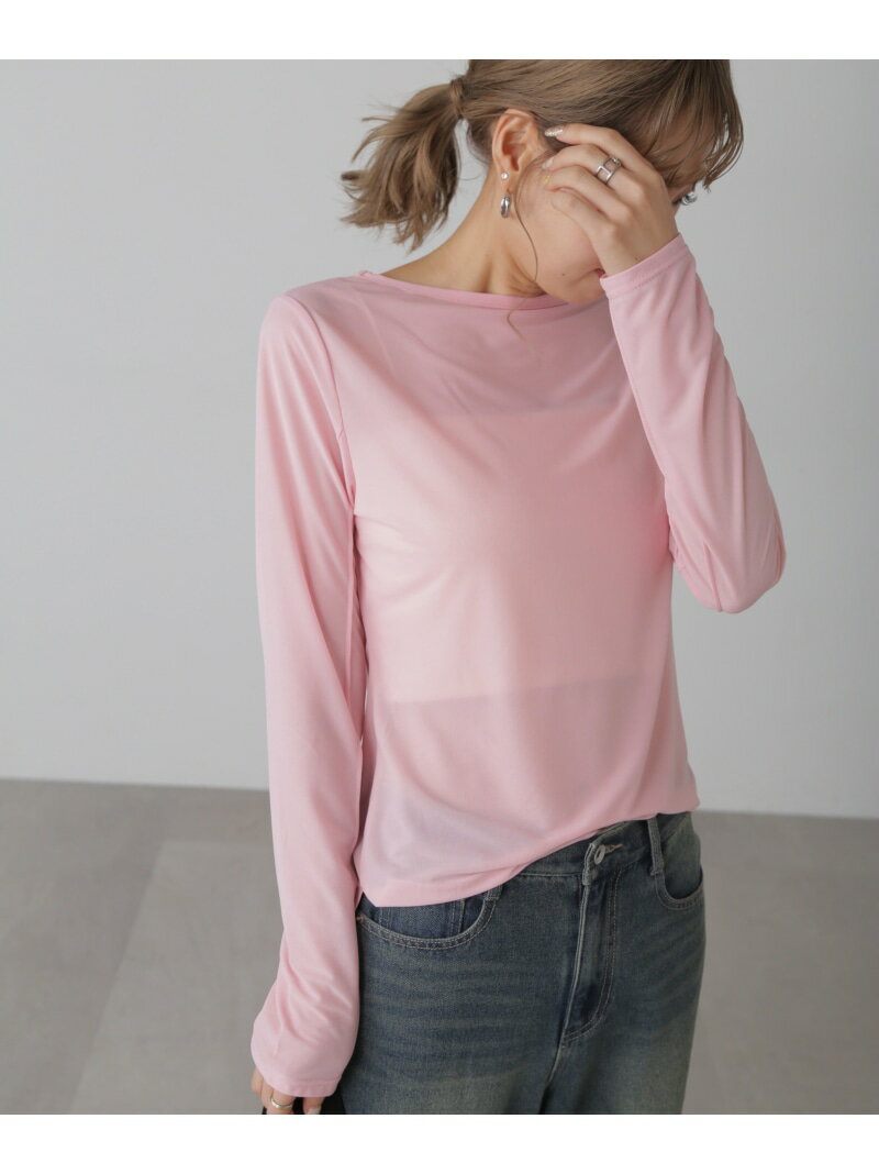 【SALE／50%OFF】シアークルーネックカットソー FREE'S MART フリーズ マート トップス カットソー・Tシャツ ホワイト ブルー ピンク ブラック【RBA_E】[Rakuten Fashion]