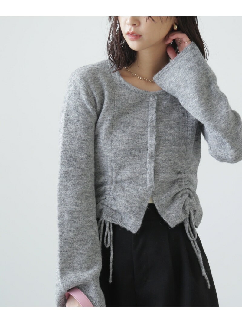 Three-Quarter Knit - 【SALE／60%OFF】ドロストクルーネックニット FREE'S MART フリーズ マート トップス ニット ホワイト グレー イエロー【RBA_E】[Rakuten Fashion]