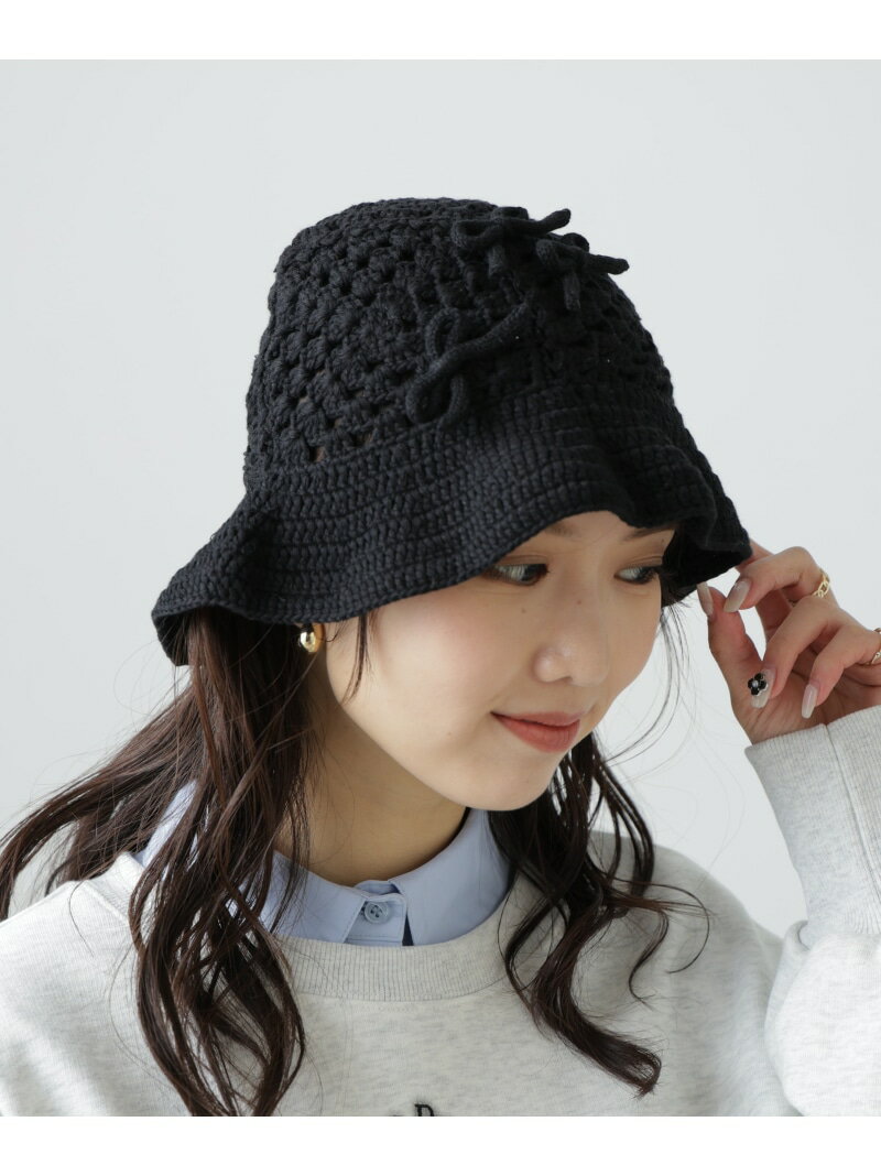 【SALE／40%OFF】リボンニットクロッシェ FREE'S MART フリーズ マート ファッション雑貨 マフラー・ストール・ネックウォーマー ブラック ホワイト【RBA_E】[Rakuten Fashion]