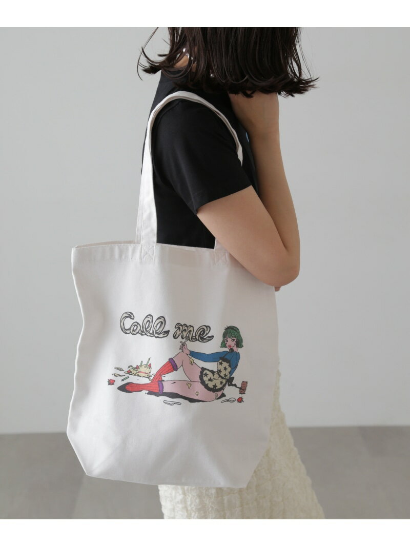 【SALE／40%OFF】callmeケーキトートバッグ FREE'S MART フリーズ マート ファッション雑貨 その他のファッション雑貨 ホワイト【RBA_E】[Rakuten Fashion] 3