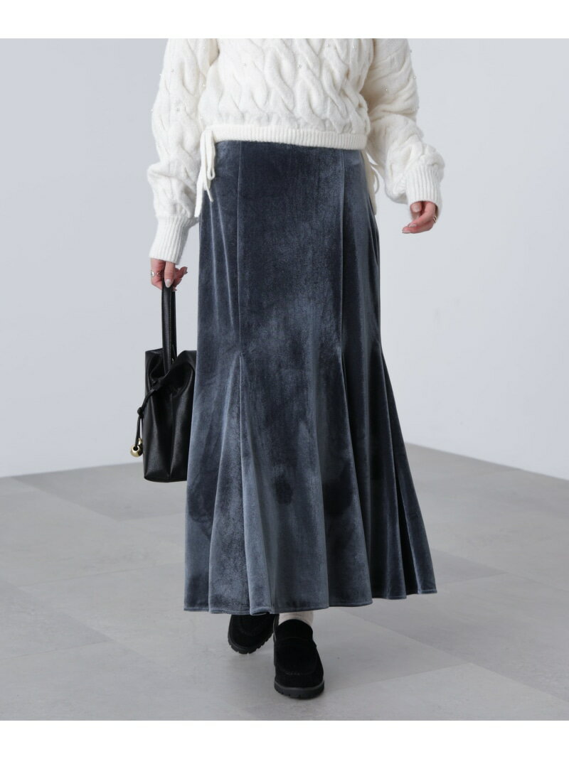 ベロアマーメイドスカート FREE'S MART フリーズ マート スカート その他のスカート ブルー ブラック ホワイト ブラウン【先行予約】*【送料無料】[Rakuten Fashion]
