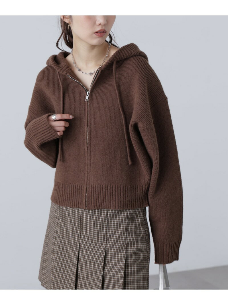 Long-Sleeved Knit - 【SALE／30%OFF】ジップニットパーカー FREE'S MART フリーズ マート トップス ニット グレー ベージュ ブラウン【RBA_E】【送料無料】[Rakuten Fashion]
