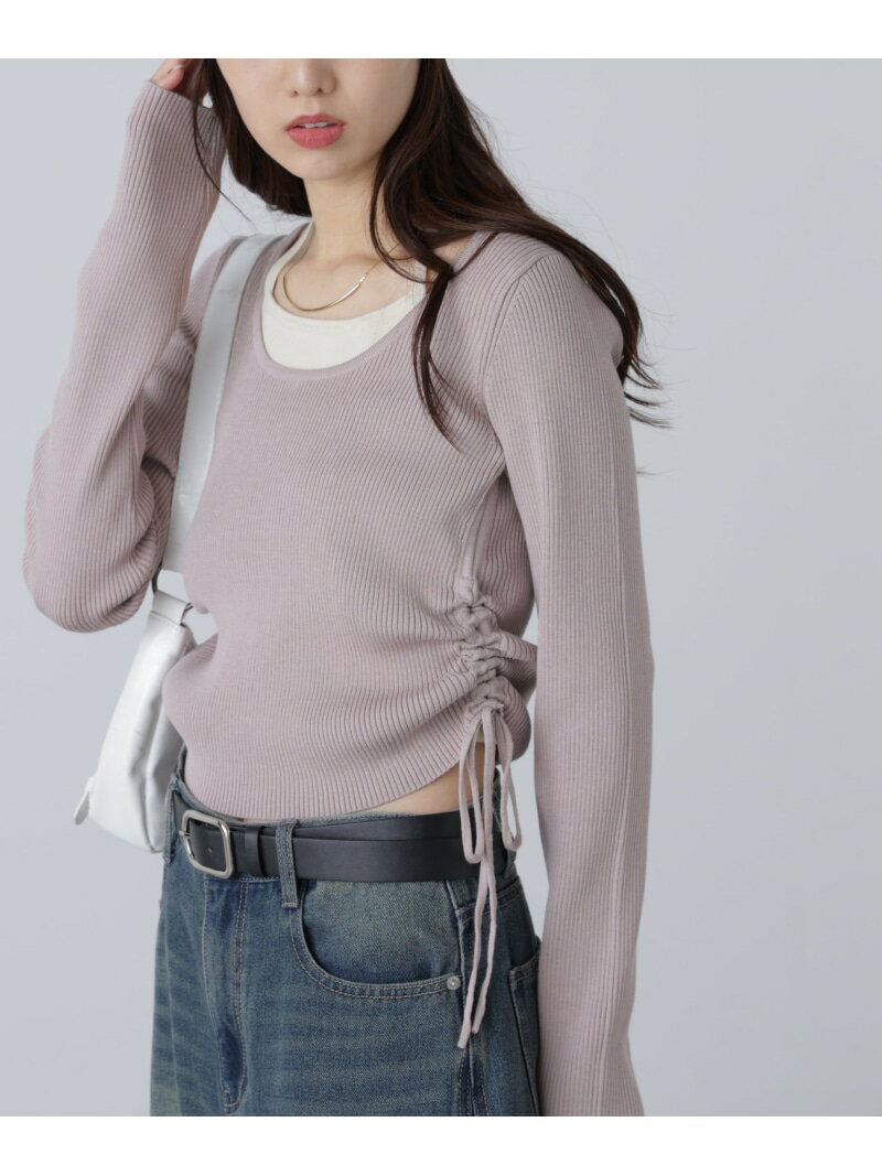 ホルターネックレイヤードサイドドロストニット FREE'S MART フリーズ マート トップス ニット ピンク【先行予約】*【送料無料】[Rakuten Fashion]