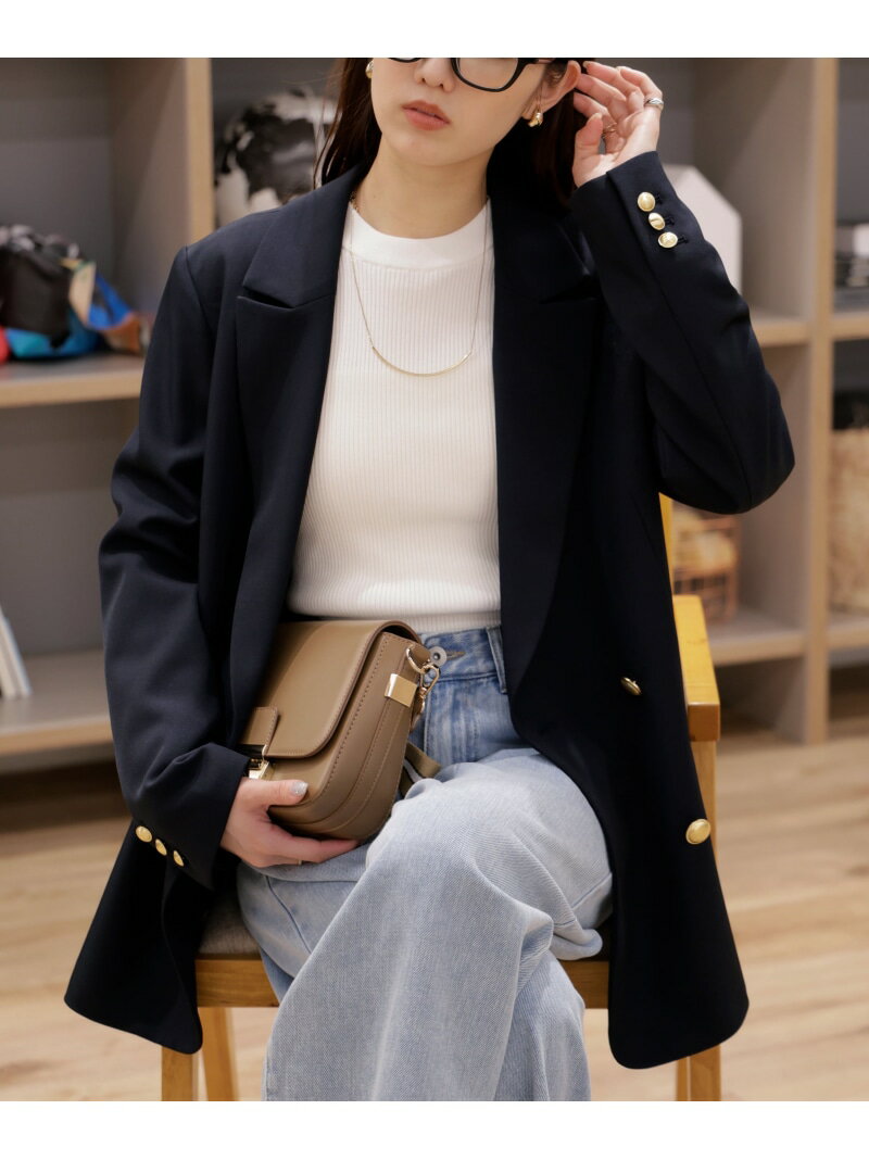 ダブルブレストジャケット FREE'S MART フリーズ マート ジャケット・アウター テーラードジャケット・ブレザー ネイビー ブラウン【送料無料】[Rakuten Fashion]のサムネイル