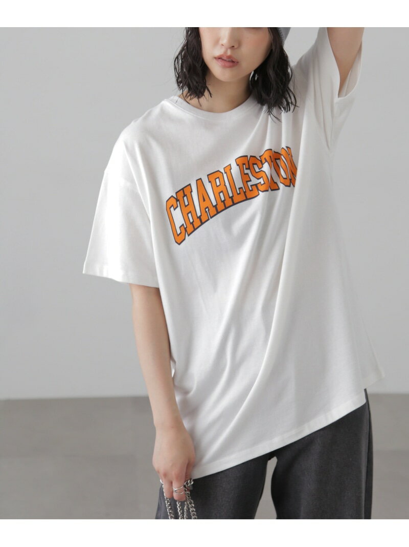 【SALE／70%OFF】カレッジロゴビッグTシャツ FREE'S MART フリーズ マート トップス カットソー・Tシャツ レッド ネイビー ホワイト【RBA_E】[Rakuten Fashion]
