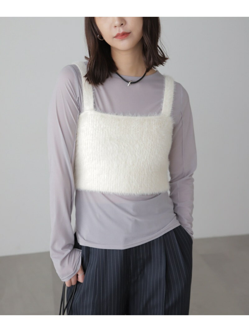 【SALE／30%OFF】シャギービスチェ FREE'S MART フリーズ マート トップス ニット ブラウン ホワイト ブラック【RBA_E】[Rakuten Fashion]