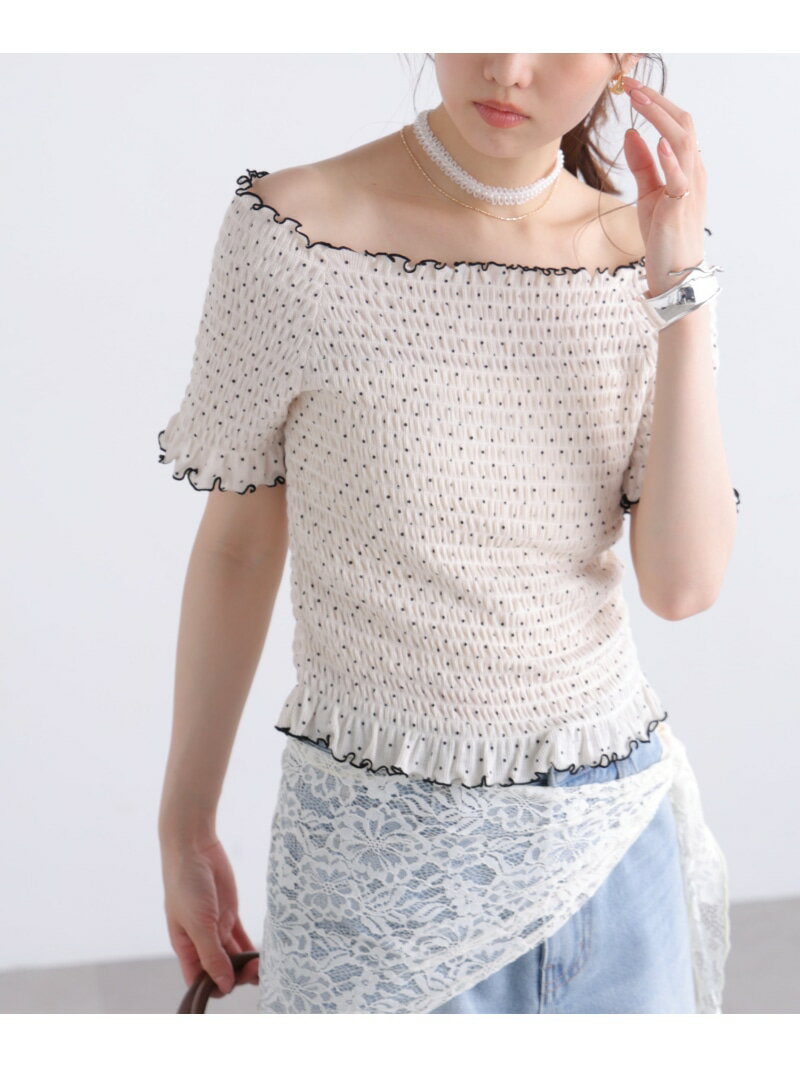 2wayオフショルシャーリングカットソー FREE'S MART フリーズ マート トップス カットソー・Tシャツ ホワイト【先行予約】*【送料無料】[Rakuten Fashion]