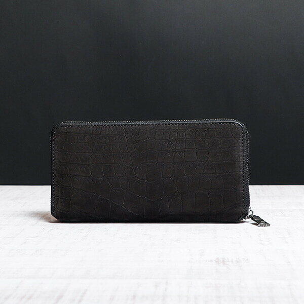 ヴァーミリオン ベルベットクロコ ロングウォレットM ラウンド長財布 クロコ財布 高級長財布 クロコダイル メンズ財布 vermilion 人気 ランキング メンズ 男性用 おしゃれ 誕生日 プレゼント ギフト 送別会 旦那 社長 彼氏 友達