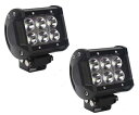 LEDワークランプ 12‐24v兼用 18w フォグランプ 2個セット 保証付き ルーフランプ ハマーH1H2 ランクル プラドJEEP フォード トラック 作業灯 小型ハイパワー アメ車 SEMA