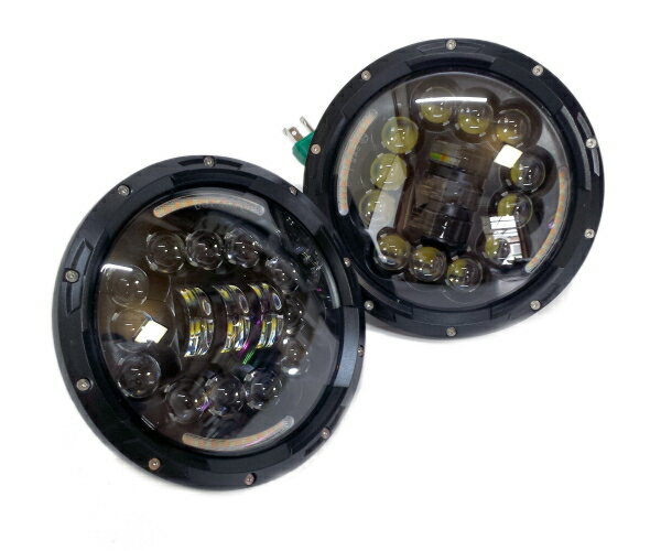 LED7インチ フルLEDプロジェクターヘッドライト ウィンカー機能付き 2個セット バルカン ラングラー パジェロ ランクル40系60系70系