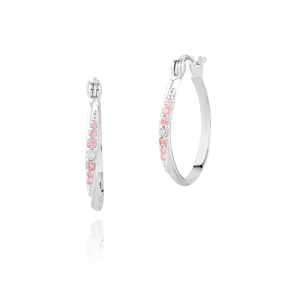 FREE STYLE 公式サイト フープピアス キュービックジルコニア レディースピアス シルバー レディースアクセサリー レディース フープ・ピアス 記念日 プレゼント ギフト シンプル フリースタイル FSE922 【送料無料】(4)