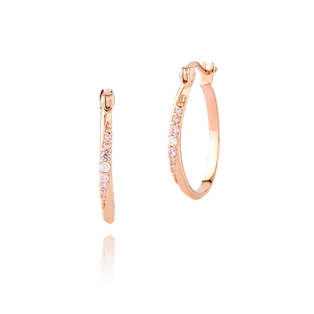 楽天FREE STYLE 楽天市場店FREE STYLE 公式サイト フープピアス キュービックジルコニア レディースピアス シルバー レディースアクセサリー レディース フープ・ピアス 記念日 プレゼント ギフト シンプル フリースタイル FSE922PG 【送料無料】