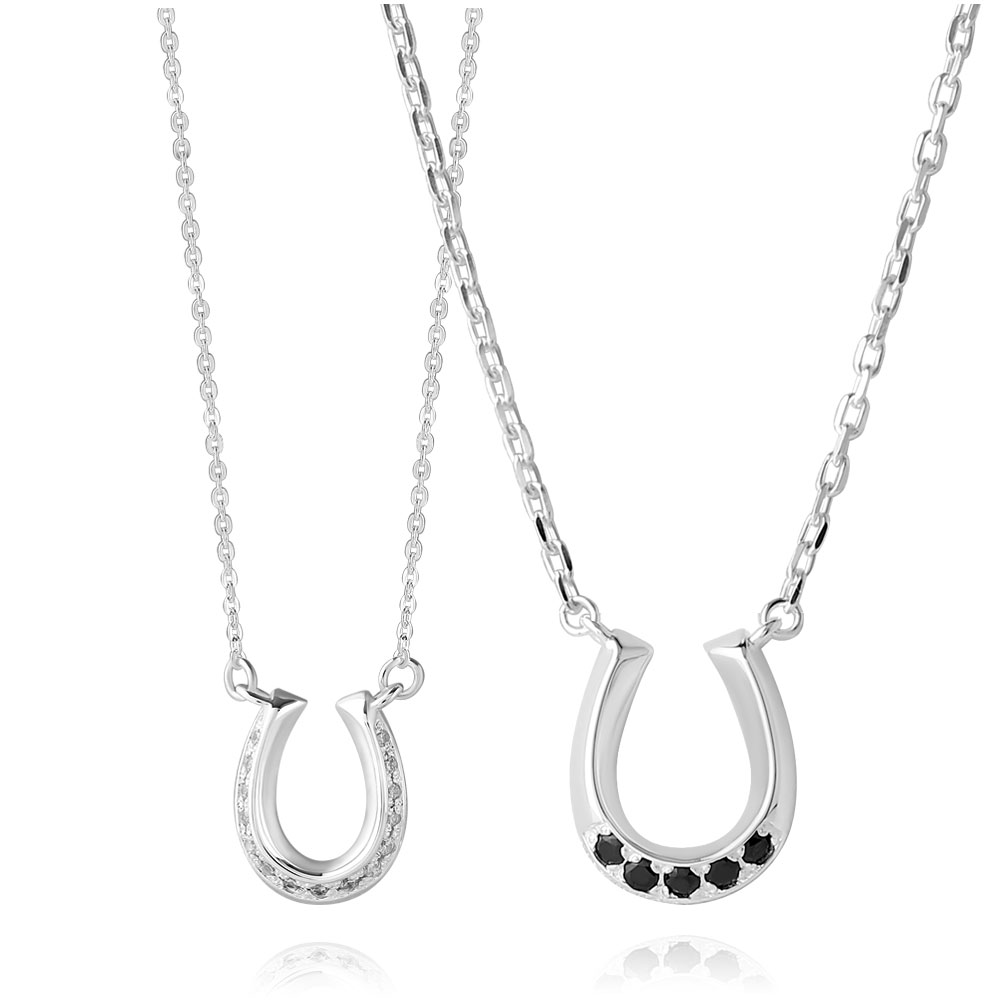 FREE STYLE 公式サイト 馬蹄・ホースシューモチーフ シルバー ペアネックレス ペアアクセサリー ペア ネックレス・ペンダント キュービックジルコニア ...