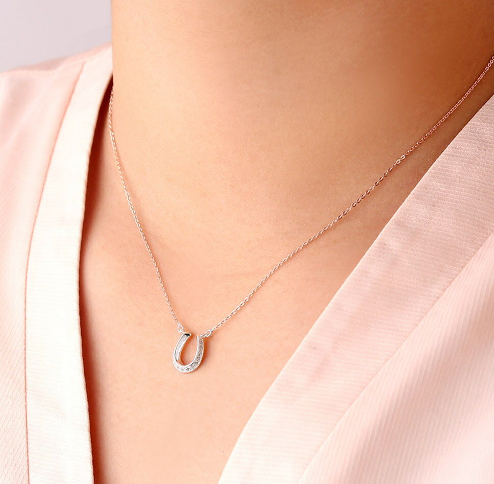 馬蹄・ホースシューモチーフ シルバー ペアネックレス ペアアクセサリー ペア ネッ...