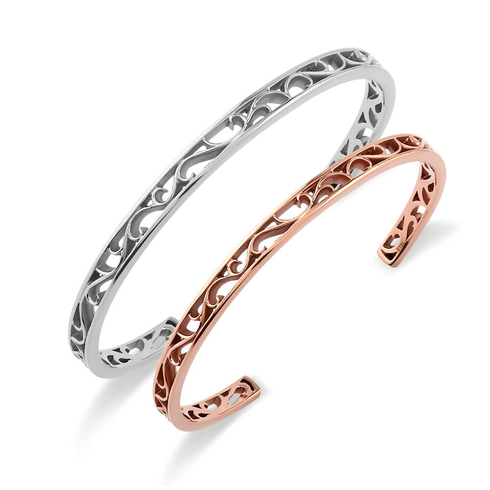 FREE STYLE 公式サイト ステンレス 金属アレルギー対応 アレルギーフリー ペアバングル ペアアクセサリー ペア バングル アラベスク 唐草模様 記念日...