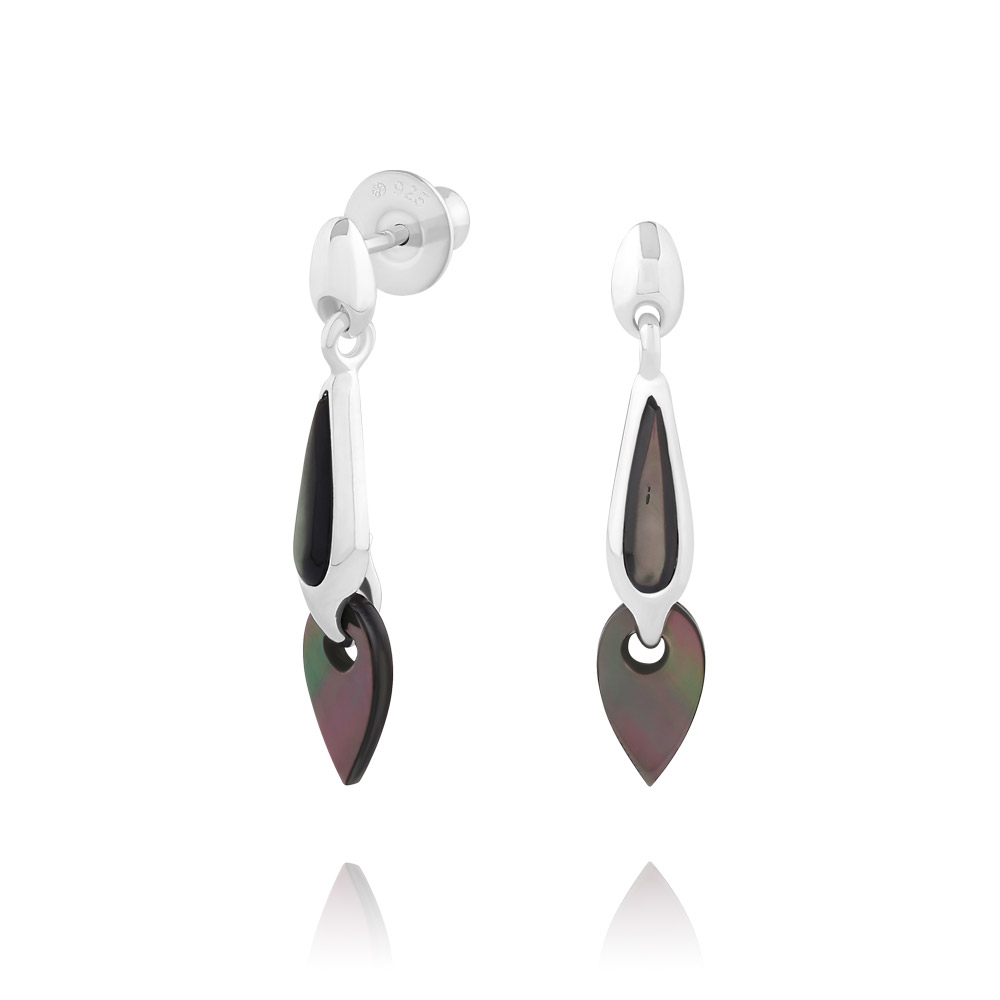 楽天FREE STYLE 楽天市場店FREE STYLE 公式サイト ティアドロップ ブラックシェル ピアス レディースピアス シルバー レディースアクセサリー レディース 記念日 プレゼント ギフト シンプル フリースタイル FSE505BSH【送料無料】