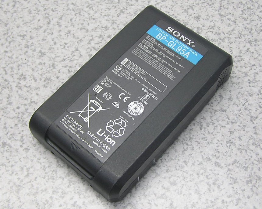 □■SONY/ソニー リチウムイオンバッテリーパックBP-GL95A 満充電確認済み 【中古】 『送料無料』