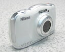 □■Nikon/ニコン 10m防水 デジタルカメラ COOLPIX S33 ホワイト 光学3倍ズーム/1317万画素 動作良好！【中古】 『送料無料』