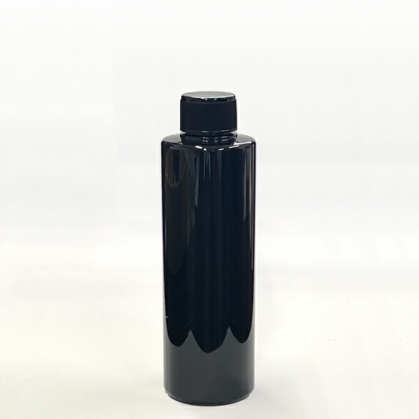 塑膠保存容器 - 黒いプラスチック容器 PET平キャップボトル200ml黒
