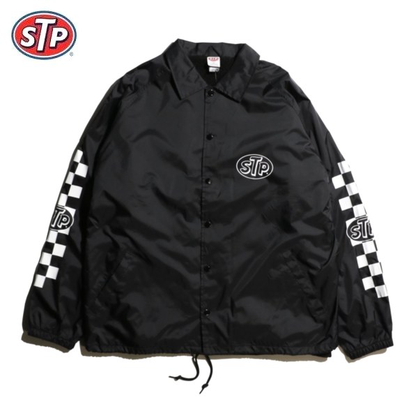 STP/エスティーピー CHECKER BOA COACH JACKET/ボアコーチジャケット・BLACK