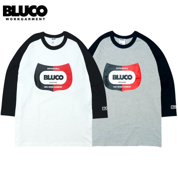 BLUCO/ブルコ DRY COTTON RAGLAN 3/4 SLEEVE T-SHIRT -CHAMP-/ドライコットンラグランTシャツ 161-12-023・2color