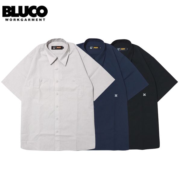Rakuten - BLUCO/ブルコ STANDARD WORK SHIRT SS -SOLID-/スタンダードワークシャツ(半袖) 163-21-108・3color