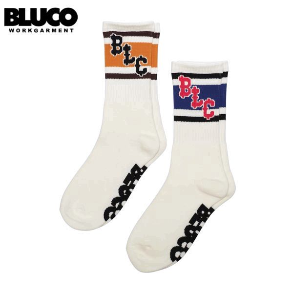Rakuten - BLUCO/ブルコ 2-PACK SOX -BLC-/ソックス 163-55-008・2足セット(WHITE/BLUE・WHITE/YELLOW)
