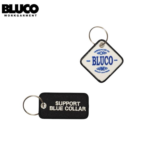 Rakuten - BLUCO/ブルコ PATCH KEY RING-B set-/ワッペンキーホルダー 163-75-009・2個セット(BLACK・IVORY)