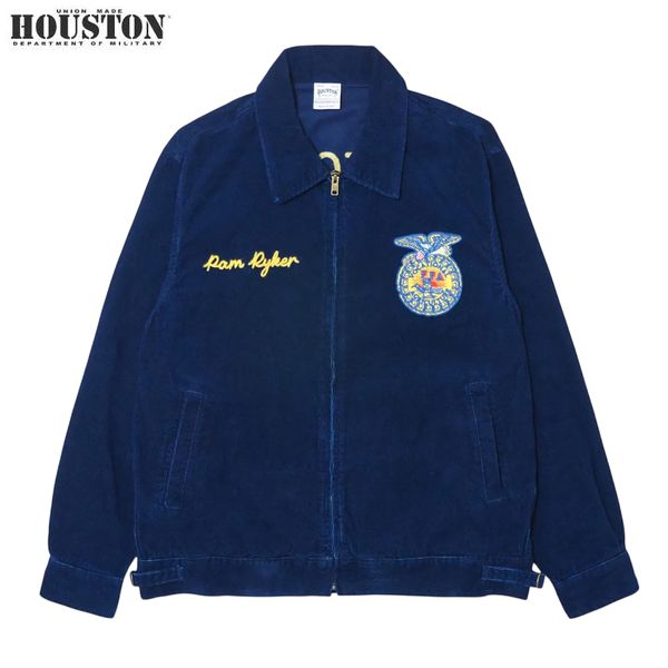 Rakuten - HOUSTON/ヒューストン INDIGO CORDUROY FFA JACKET/コーデュロイ刺繍ジャケット 51597・INDIGO ONE WASH