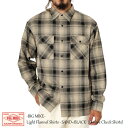 BIG MIKE/rbO}CN Light Flannel Shirts - SAND~BLACK y Ombre Check Shirts z/Cg tlVc(Iu `FbNVc) 102415001