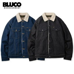 ブルコ ボアコート メンズ BLUCO WORK GARMENT/ブルコ DENIM BOA RIDERS JACKET/デニムボアライダースジャケット 1307・2color