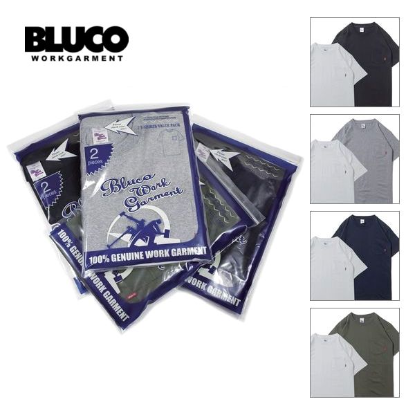 BLUCO WORK GARMENT/ブルコ 2PAC POCKET TEE/2パックポケットTシャツ・4color