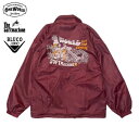 【セール20%OFF】ONEWORLD x SOFTMACINE x BLUCO / ONE WORLD CHOPPER COACH JACKET コーチジャケット・BURGUNDY