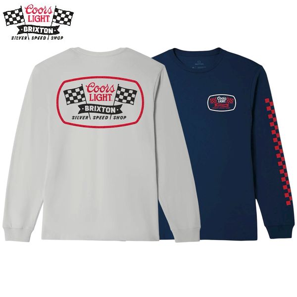 【セール20%OFF】BRIXTON×COORS・COORS LIGHT PIT STOP LS STT/ロングスリーブTシャツ 17376・2color