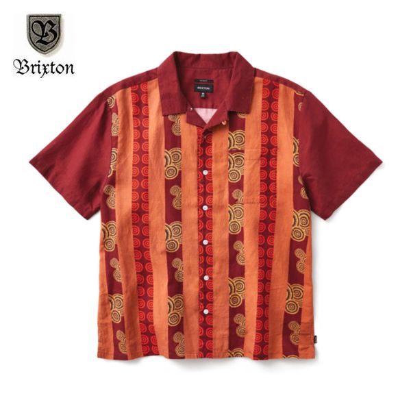 Rakuten - 【セール30%OFF】BRIXTON/ブリクストン BUNKER SS WVN/ショートスリーブシャツ・DARK BRICK