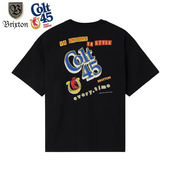 COLT 45×BRIXTON・EVERYTIME SS OVERSIZED/オーバーサイズTシャツ 17530・BLACK